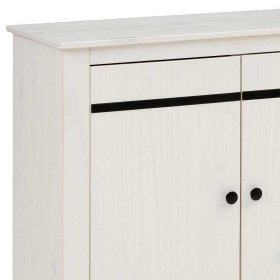 Sideboard Siluzia aus Kiefer Massivholz in Weiß und Schwarz – Ansicht 5