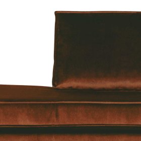 Couch Recamiere Aylon in Rostfarben mit samtigem Bezug – Ansicht 5