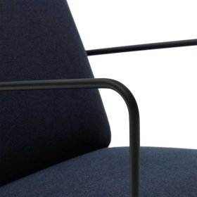 Blauer Polstersessel Laduvia in modernem Design mit Metall Armlehnen – Ansicht 6