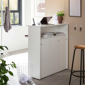 Weiße Empfangstheke Damyant Made in Germany - 111 cm hoch – Ansicht 2