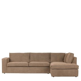 Wohnzimmercouch Prattl in Hellbraun Webstoff 42 cm Sitzhöhe – Ansicht 3