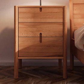Schlafzimmer Kommode Artjes aus Wildbuche Massivholz 69 cm hoch – Ansicht 2