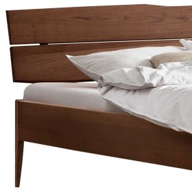 Nussbaum Bett Carltons aus Massivholz in modernem Design – Ansicht 3