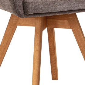 Armlehnstuhl Farizio drehbar aus Flockstoff – Ansicht 5