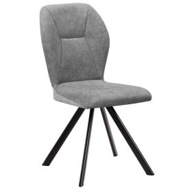 Stuhl Esszimmer Abeka drehbar in Grau (2er Set) – Ansicht 1
