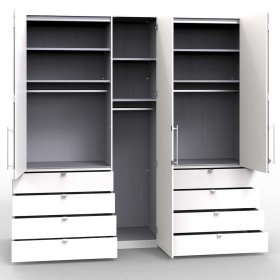 Schlafzimmer Komplett Cnutria in Beige und Eiche Bianco (vierteilig) – Ansicht 9