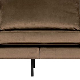Couch Majero in Taupe Webstoff im Retro Look – Ansicht 6