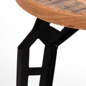 Sofa Beistelltisch Piemonta im Industriedesign rund – Ansicht 5