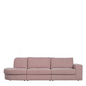 Rosa Sofa Kombination Trois 44 cm Sitzhöhe und 298 cm breit – Ansicht 2