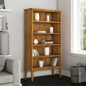 Massivholz Bücherregal Tyvoria aus Wildeiche geölt 180 cm hoch – Ansicht 3