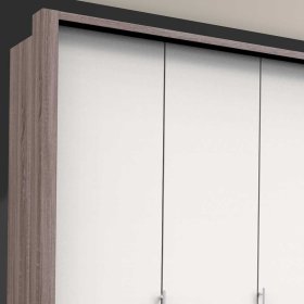 Kombi Schlafzimmerschrank Rarian in Weiß Eiche Trüffelfarben modern – Ansicht 5