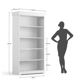 Bücherregal Aluko im Landhausstil in Weiß – Ansicht 8