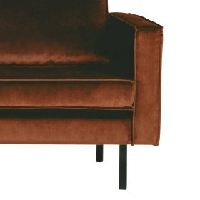 Couch Recamiere Aylon in Rostfarben mit samtigem Bezug – Ansicht 4