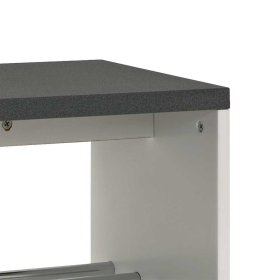 Schuhbank Top in Weiß Grau 80 cm breit – Ansicht 3