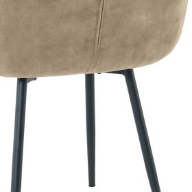 Esszimmerarmlehnstuhl Set Danatura in Beige aus Samt (2er Set) – Ansicht 8