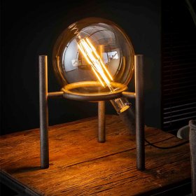 Loft Tischlampe Garella aus Metall in Altsilberfarben – Ansicht 3