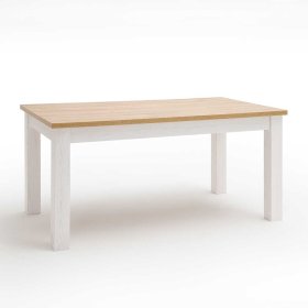 Esszimmertisch Wonders in Weiß und Eiche Optik 160 cm breit – Ansicht 3