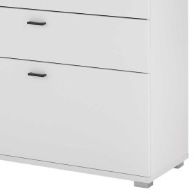 Wohnzimmer Kommode Luzillo in Weiß und Wildeichefarben – Ansicht 5
