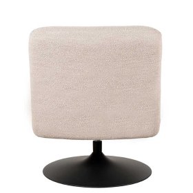 Skandi Design Sessel Gracyan in Beigegrau und Schwarz mit Tellerfuß – Ansicht 4