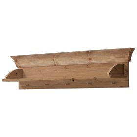 Babyzimmer Wandregal Drobeta aus Kiefer Massivholz mit Haken – Ansicht 1