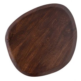 Walnussbrauner Couchtisch Alba aus Mangobaum Massivholz 51 cm hoch – Ansicht 4