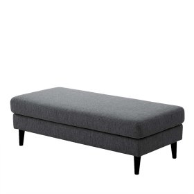 Polsterhocker Sanctos in Anthrazit Webstoff 133 cm breit – Ansicht 1
