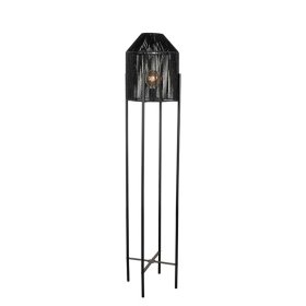 Stehleuchte Racussa aus Metall und Jute 150 cm hoch – Ansicht 1