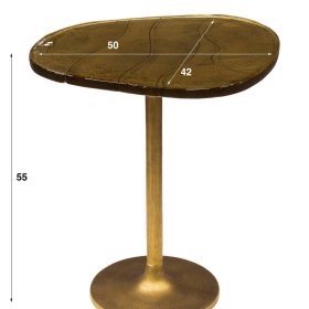 Beistelltisch Sofa Feliz in organischer Form auf Säulengestell – Ansicht 6