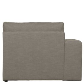 Sofa Element mit Armlehne links Fredoco in Grau Rücken echt bezogen – Ansicht 7