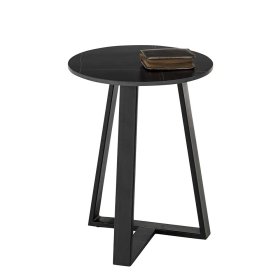 Sofa Tisch Set rund Vescavon mit Keramikplatten und Bügelgestellen (zweiteilig) – Ansicht 3