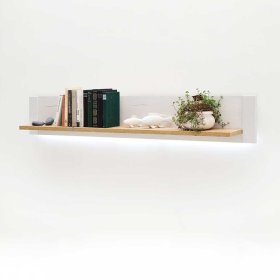 Wandboard Wonders in Weiß und Eiche Optik 150 cm breit – Ansicht 2