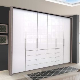 Panorama Schrank Yunidra 4 türig mit Schubladen modern – Ansicht 2