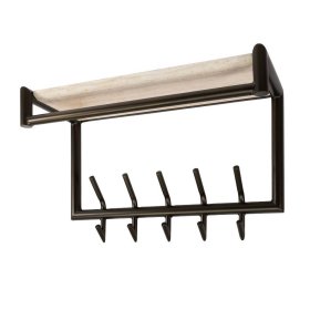 Hängegarderobe One im Industry und Loft Stil mit 5 Kleiderhaken – Ansicht 1