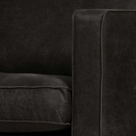 TV Sessel Lonzavez aus Recyclingleder in Schwarz im Retro Look – Ansicht 3