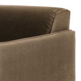 Samt Sessel Cloud in Taupe im Retro Look – Ansicht 4