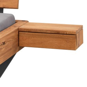 Massivholz Bett Atela im Industry und Loft Stil aus Wildeiche Massivholz – Ansicht 6