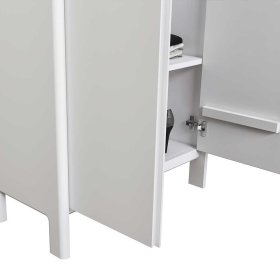 Flurmöbelset Sanakas aus Kiefer Massivholz in Weiß gewachst (dreiteilig) – Ansicht 5