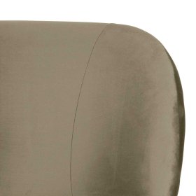 Lounge Sessel Romitella in hell Khaki Samt mit Vierfußgestell aus Metall – Ansicht 3