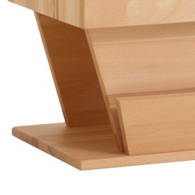 Nachttisch Pisaldo aus Kernbuche Massivholz mit Ablage – Ansicht 3