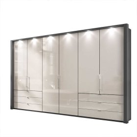 Komplettschlafzimmer Melzica in Braun und Creme Weiß modern (vierteilig) – Ansicht 6