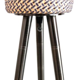 Skandi Design Stehlampe Split aus Seegras und Metall – Ansicht 5
