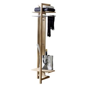 Flurgarderobe Emrada aus Wildeiche Massivholz 60 cm breit – Ansicht 1