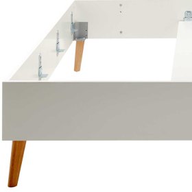 Doppelbett mit Nachtkonsolen Levanca in Weiß und Eiche in 140x200 cm (dreiteilig) – Ansicht 4