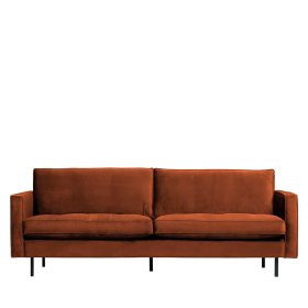 Wohnzimmer Sofa Aylon in Rostfarben Samt 230 cm breit – Ansicht 1