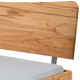 Loft Stil Doppelbett Perleberg aus Wildbuche Massivholz und Stahl – Ansicht 4