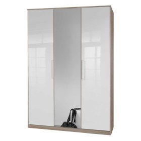 Schlafzimmerkleiderschrank Fashiona mit Drehtüren und Spiegel – Ansicht 1