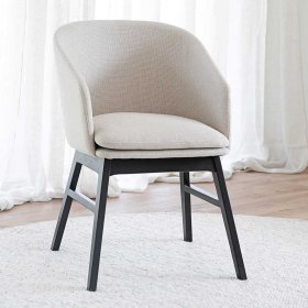 Polsterstuhlset Esszimmer Kulyna in Beige und Schwarz (2er Set) – Ansicht 2
