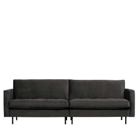 Samt Dreisitzer Sofa Casilla in Anthrazit 275 cm breit – Ansicht 3