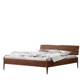 Nussbaum Bett Carltons aus Massivholz in modernem Design – Ansicht 1