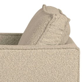 Retro Polstersessel Catanias in Beige Boucle mit Vierfußgestell aus Metall – Ansicht 7